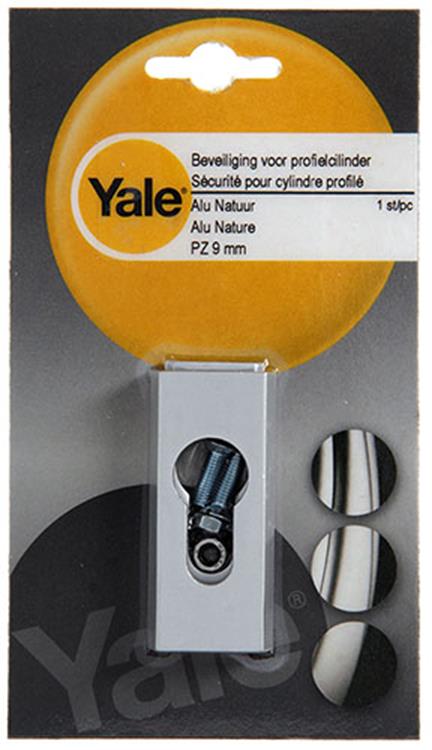 Yale 1019122 - 1 beveiliging profielcil.pz 9mm alunatur | 3 stuks
