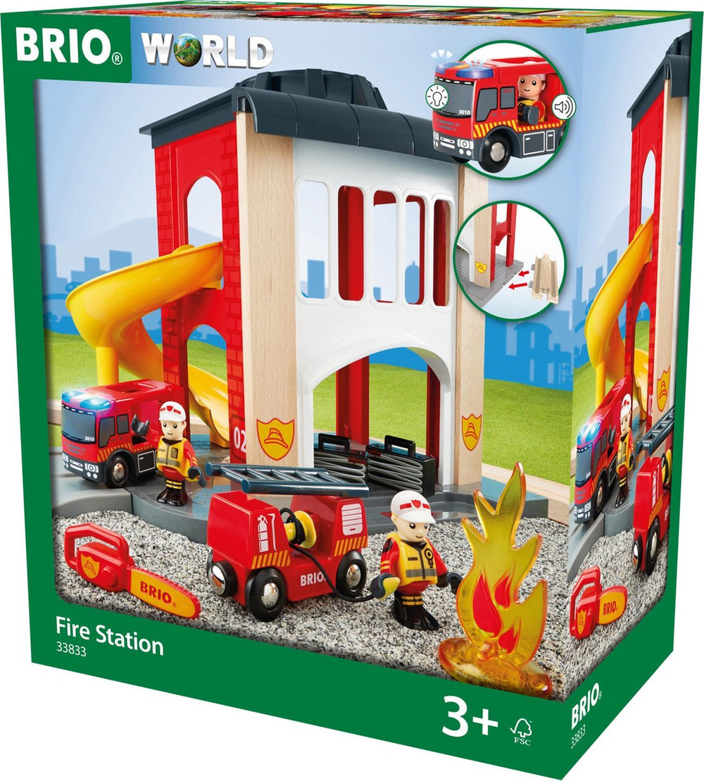 Brio grote brandweerkazerne - 33833 - treinbaanonderdeel