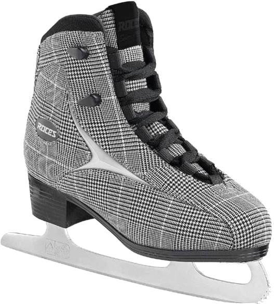 Roces - brits check - kunstschaatsen - schaatsen dames - zwart wit - klassiek design onderhoudsvriendelijk ijzer - maat eu 42