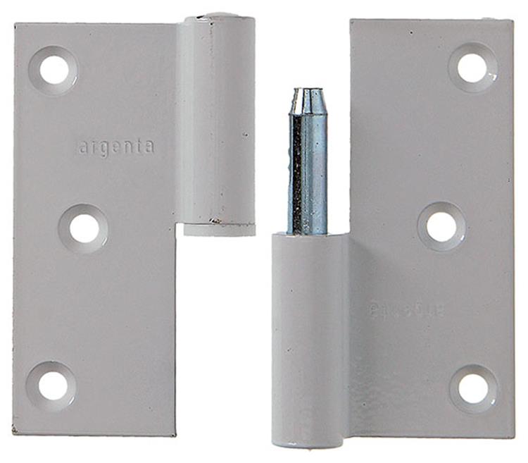 Yale 1019160 - 3 paumellen alu wit rechte hoek rechts 80x80mm | 2 stuks
