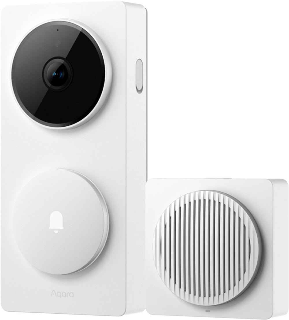Aqara doorbell camera hub g410 select - wit - 2k slimme deurbel - dual-band wi-fi - matter zigbee hub - gezichtsherkenning