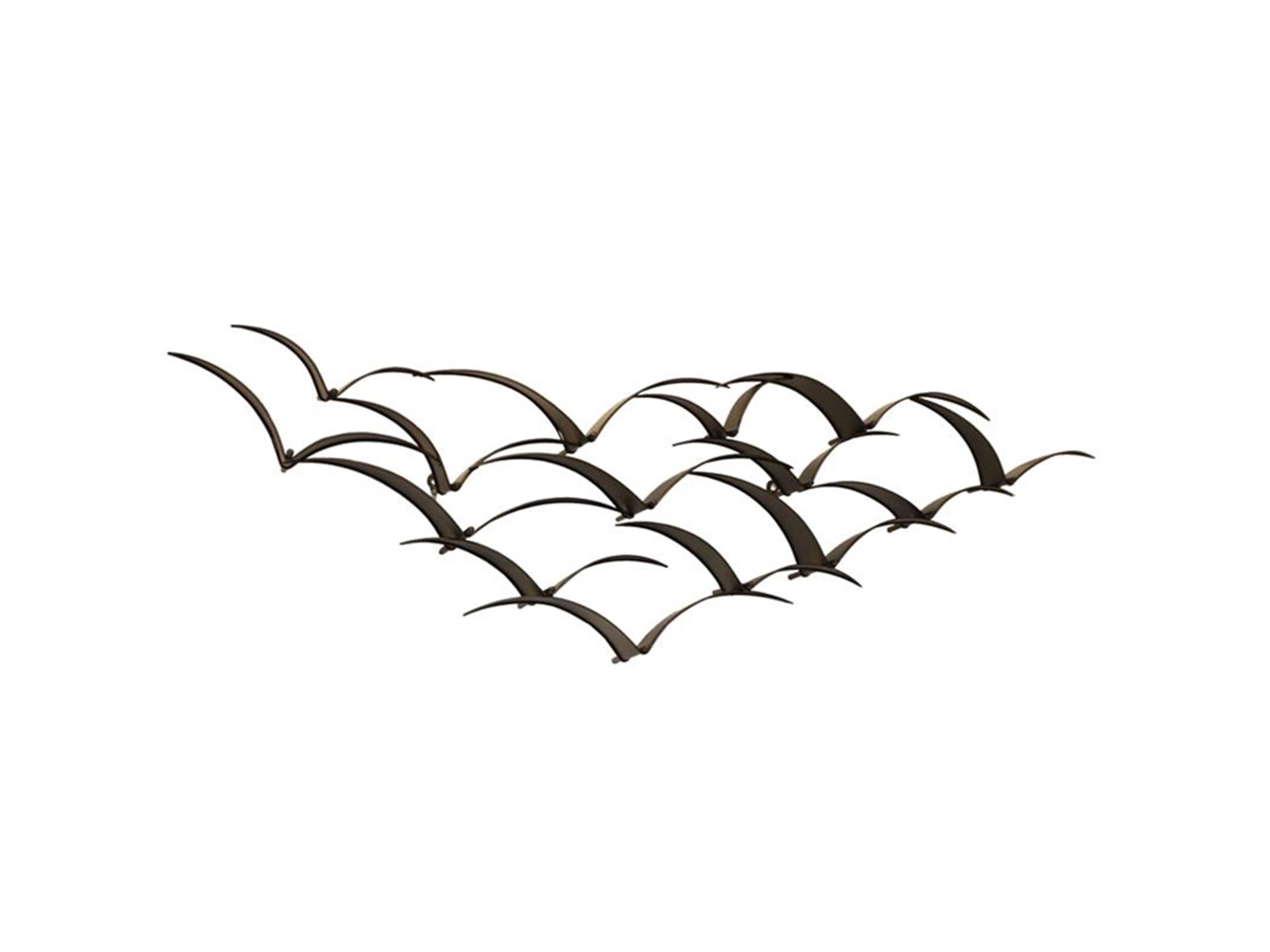 Gerkimex metalen wanddecoratie vogelzwerm