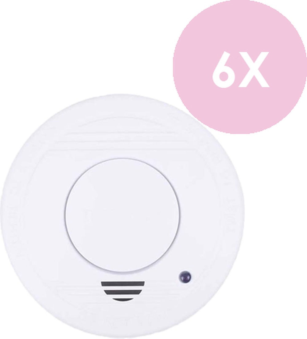Smartwares europe rookmelder - 85db - 6 stuks