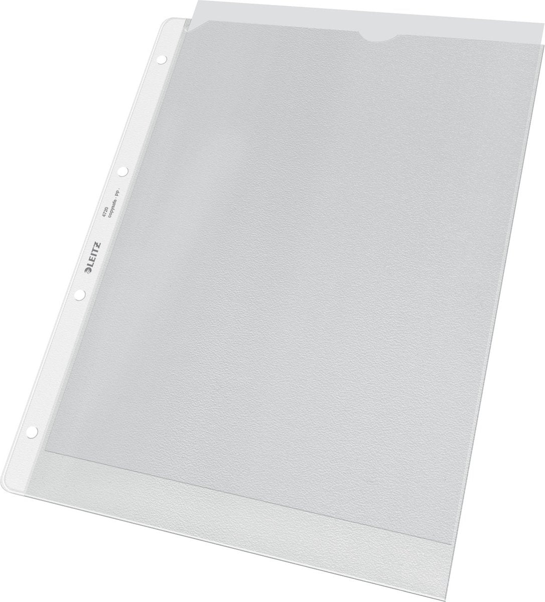 Leitz premium showtas a4 - 30% gerecycled plastic - 0,13 mm folie - 4-gaats - 100 stuks - transparant