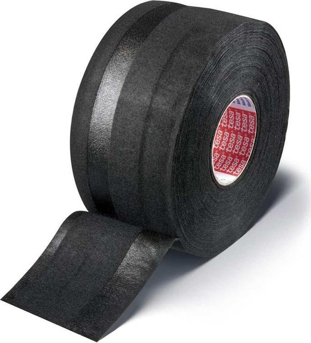 Tesa 51608 stoffen tape zwart 25m 15mm - kabelbundel fixatie