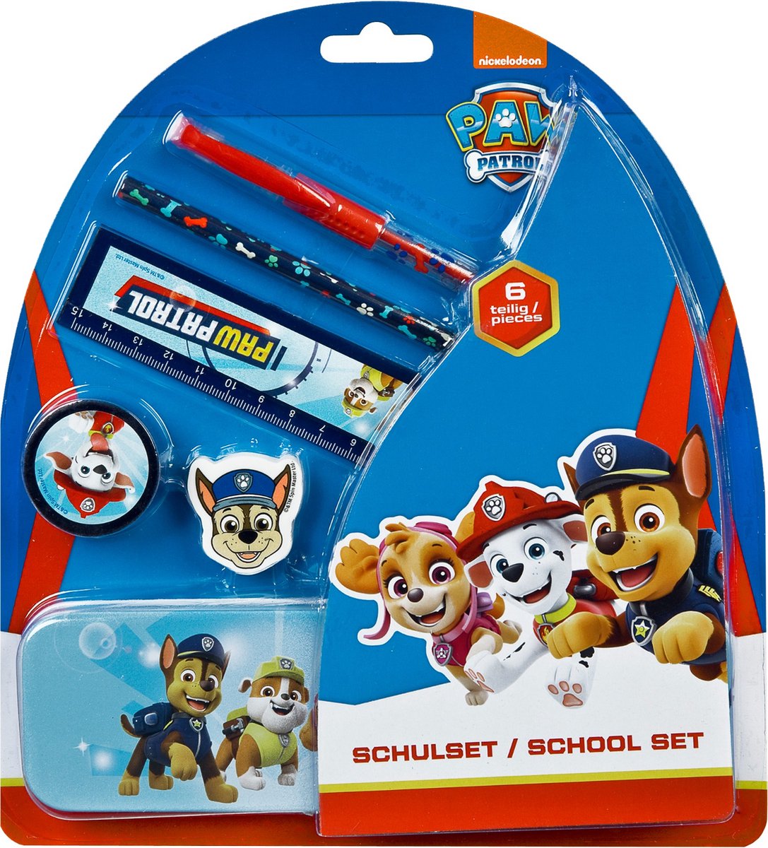 Undercover paw patrol schoolset 6-delig - schrijfset voor kinderen.