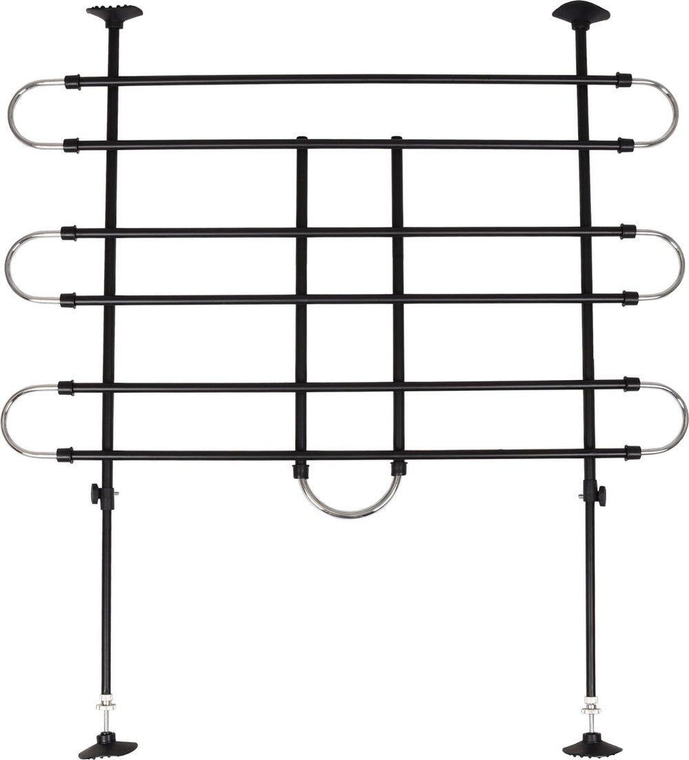 Flamingo autoveiligheidsrek tara – verstelbaar 100-160 cm breed x 75-130 cm hoog – zwart – veilig reizen met honden