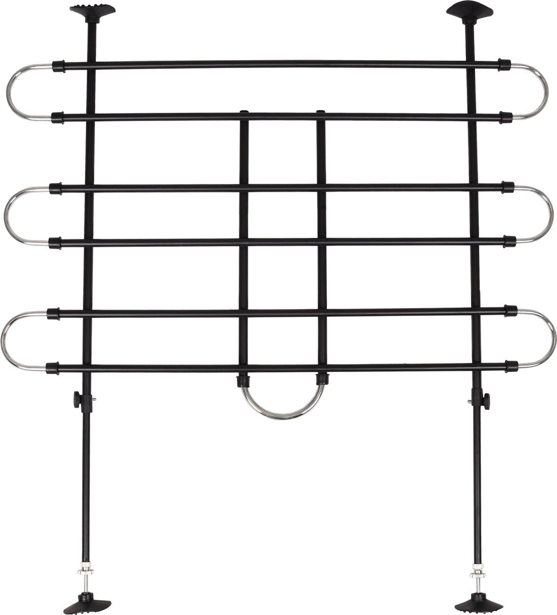 Flamingo autoveiligheidsrek tara – verstelbaar 100-160 cm breed x 75-130 cm hoog – zwart – veilig reizen met honden
