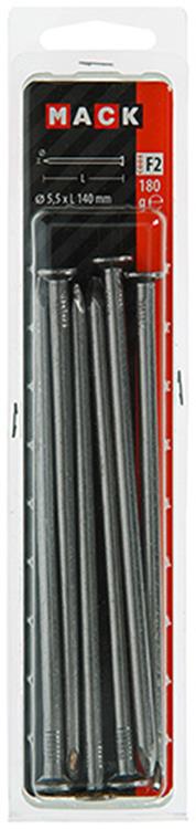 Mack 1017128 - nagel platte kop 180 gr 5,5 x 140 mm | 10 stuks