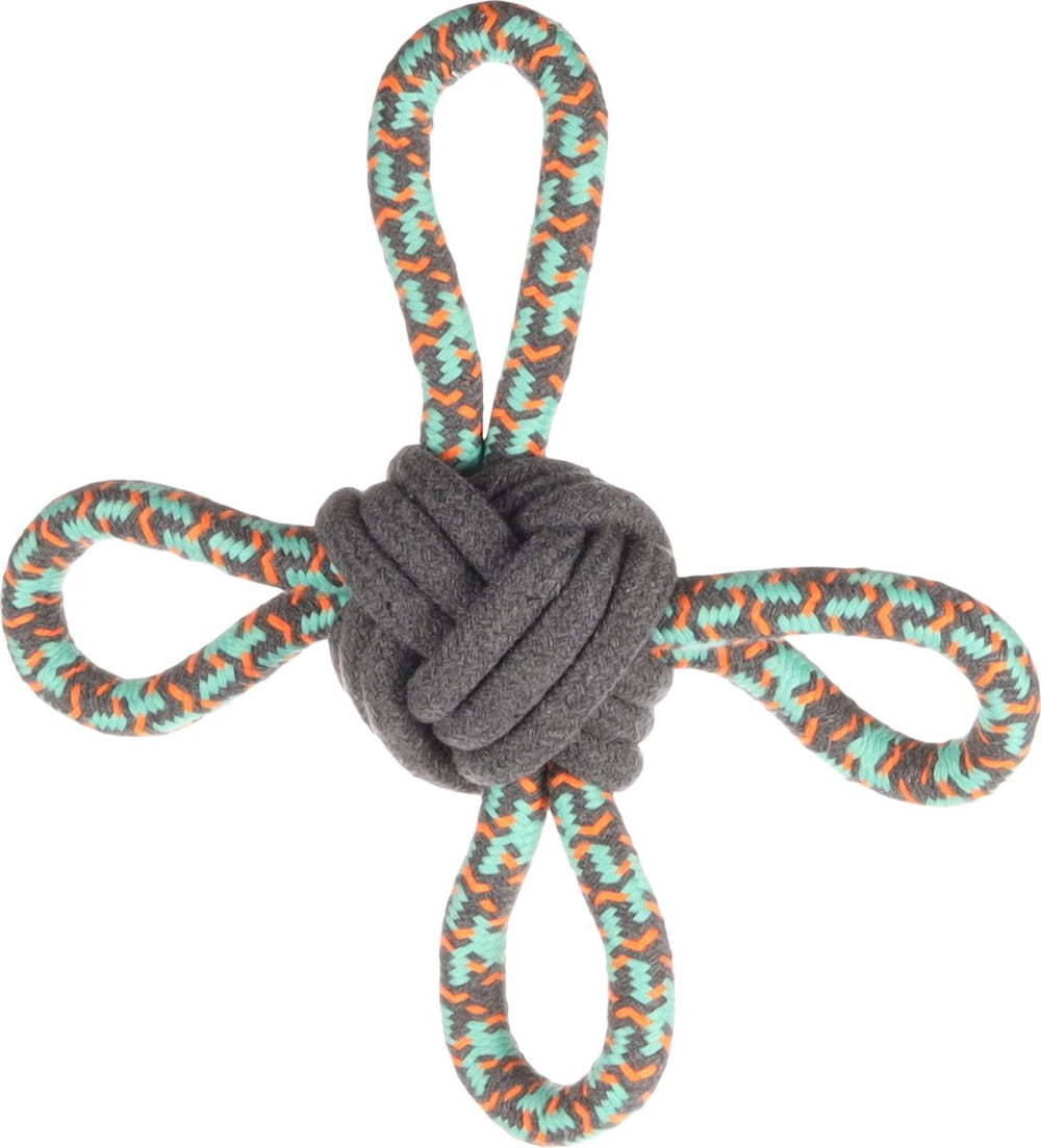 Flamingo riva multiring - speelgoed honden - hs katoen riva multiring+bal groen 25cm - 1st - 135173 - 1st