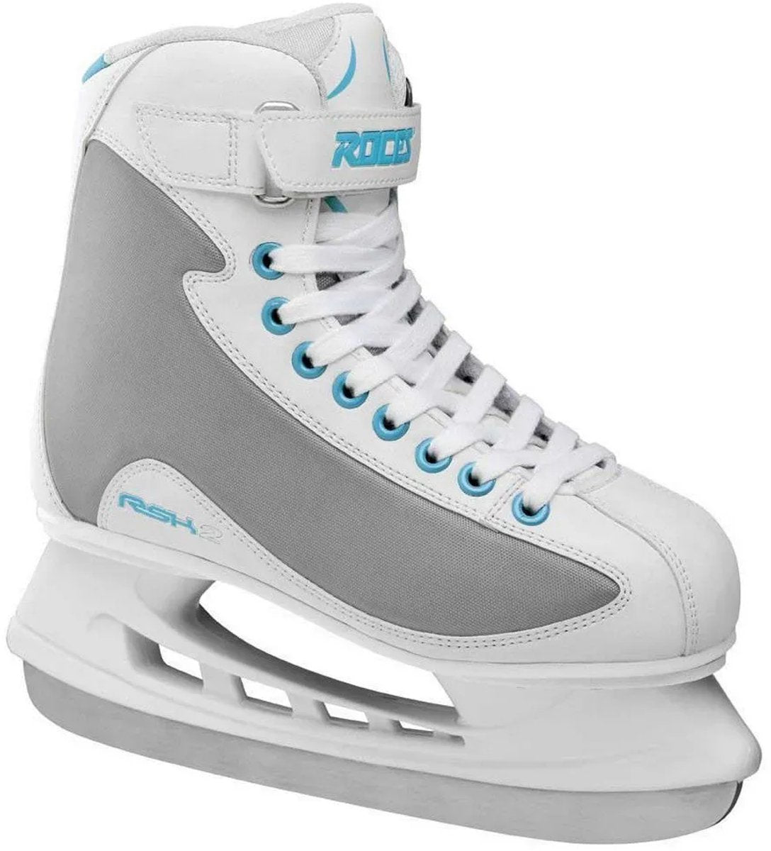 Roces - rsk 2 - ijshockeyschaatsen - schaatsen dames - wit blauw - stevige constructie rvs ijzer - maat eu 41