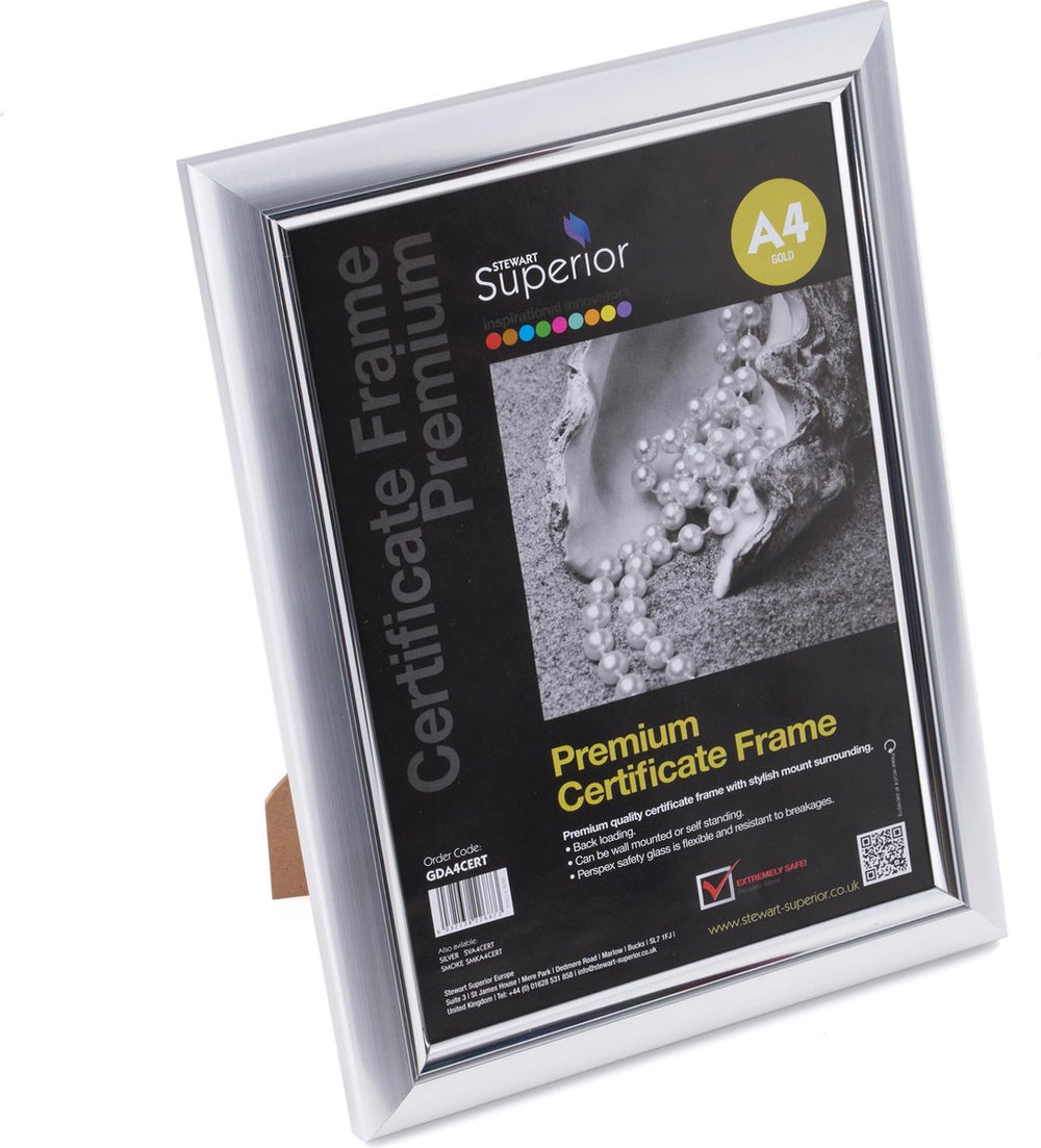 Seco fotolijst - a4 - 21 x 29.7cm - zilver - 30mm frame - se-sva4cert
