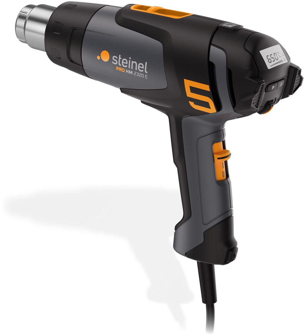 Steinel heteluchtpistool hm 2320 e - 2300w - verfbrander met display - temperatuur instelbaar van 80-650°c - luchtvolume instelbaar van 150-500l min