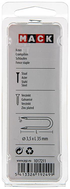 Mack 1017211 - kram staal verzinkt 100 gr 3,5 x 35 mm | 5 stuks