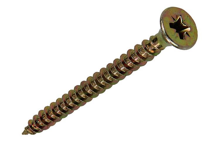 Mack 1017247 - spaanplaatschroef vz kop geelverz.12 st 4,5 x 50 mm | 10 stuks