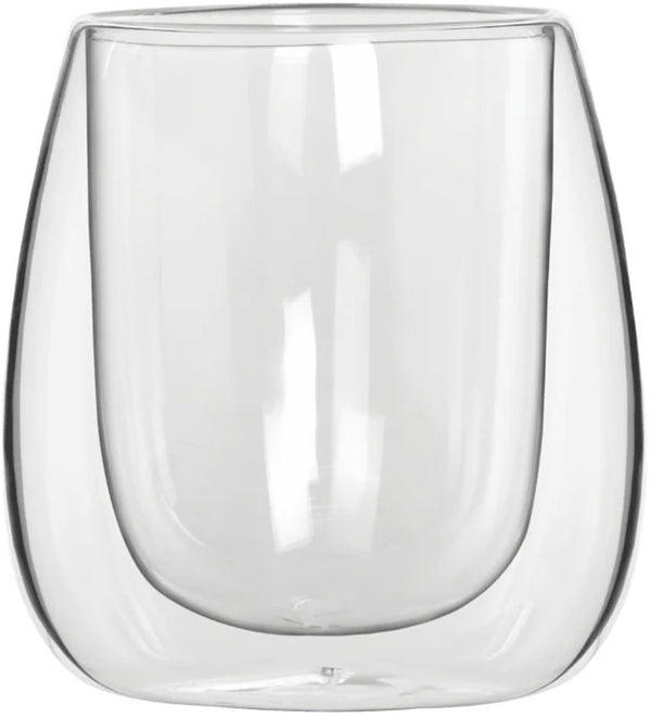 Bialetti verona set van 2 dubbelwandige glazen – 80 ml - koffieglas - theeglas - espressoglas