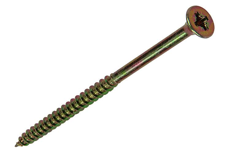 Mack 1017267 - spaanplaatschroef vz kop geelverz. 4 st 6,0 x 100 mm | 5 stuks