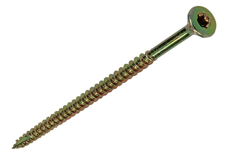 Mack 1017317 - spaanplschr.vzkop-zelfb. geelverz. 5 st 5,0 x 90 mm | 5 stuks