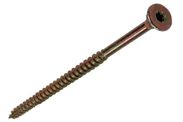 Mack 1017321 - spaanplschr.vzkop-zelfb. geelverz. 4 st 6,0 x 100 mm | 5 stuks