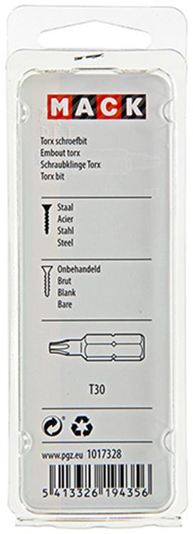 Mack 1017328 - torx schroefbit staal onbehandeld 2 st t 30 | 10 stuks