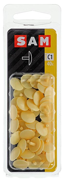 Mack 1017336 - afdekkapje kunststof beige 40 st | 10 stuks