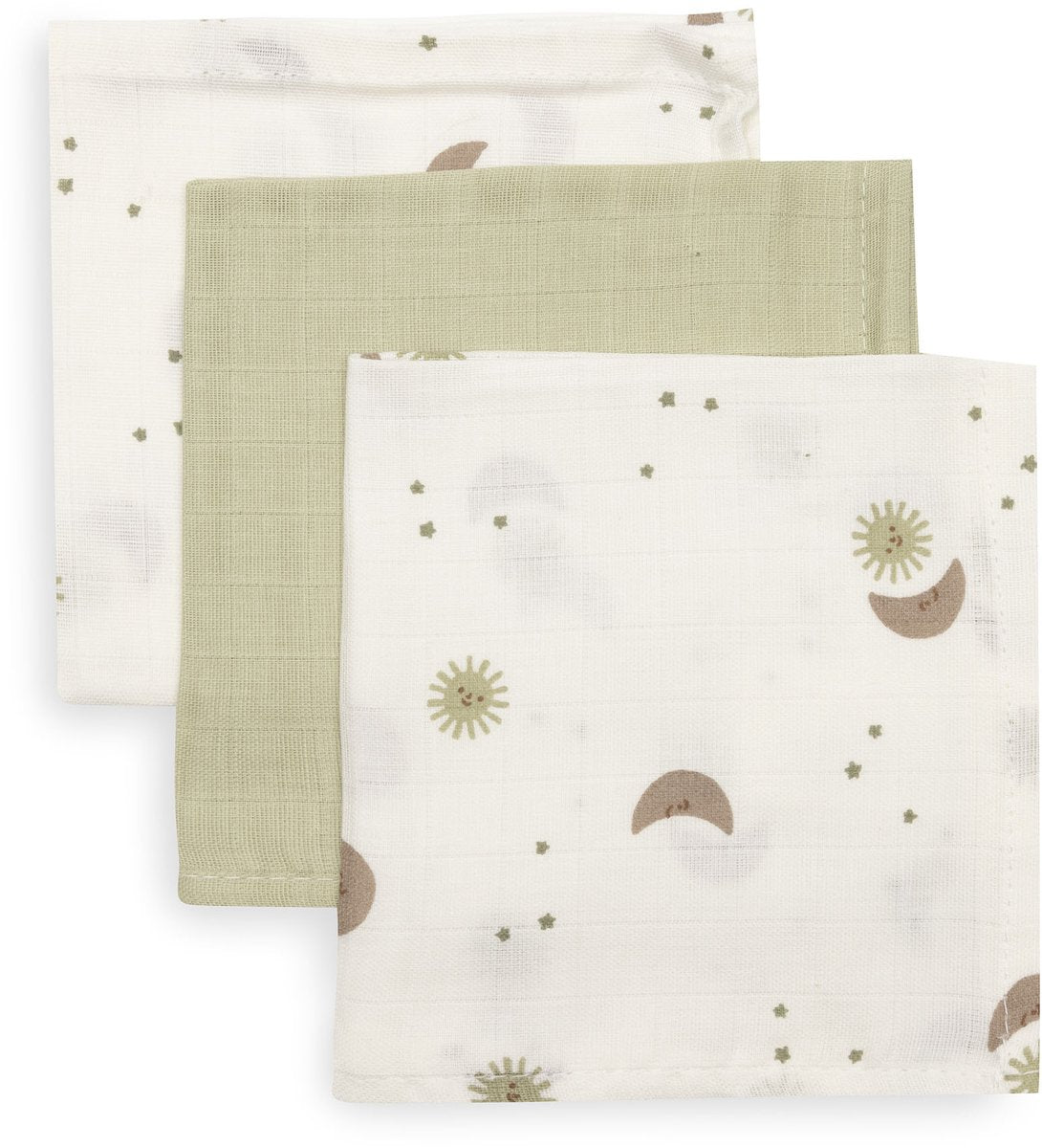 Jollein hydrofiel monddoekje - 31x31cm - over the moon - 3 stuks