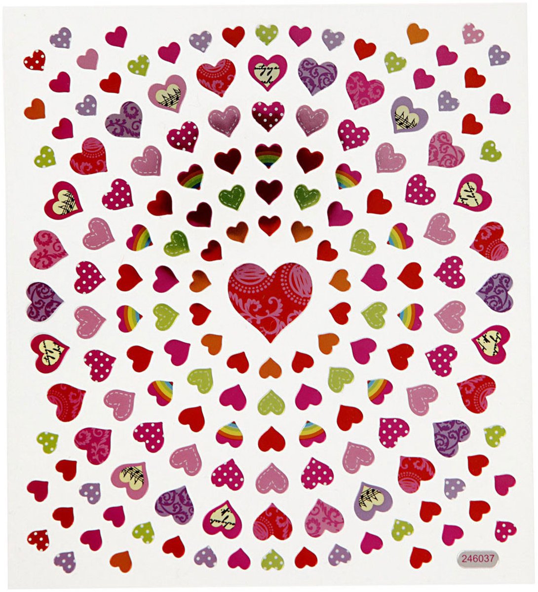 Creativ company stickers kleine harten, 1 vel