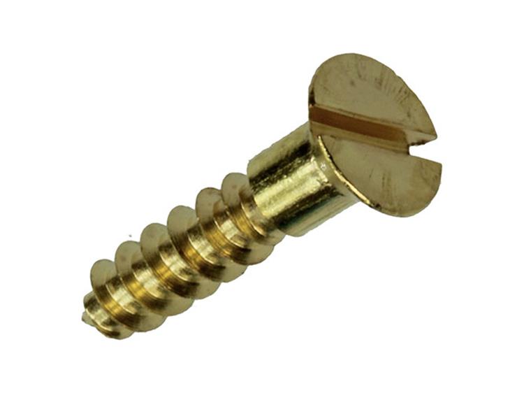Mack 1019650 - houtschroef verzonken kop messing 12st 3,5 x 16 mm | 10 stuks