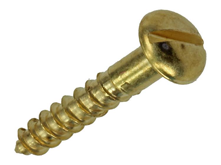 Mack 1019662 - houtschroef bolkop messing 10 st 3,5 x 20 mm | 10 stuks