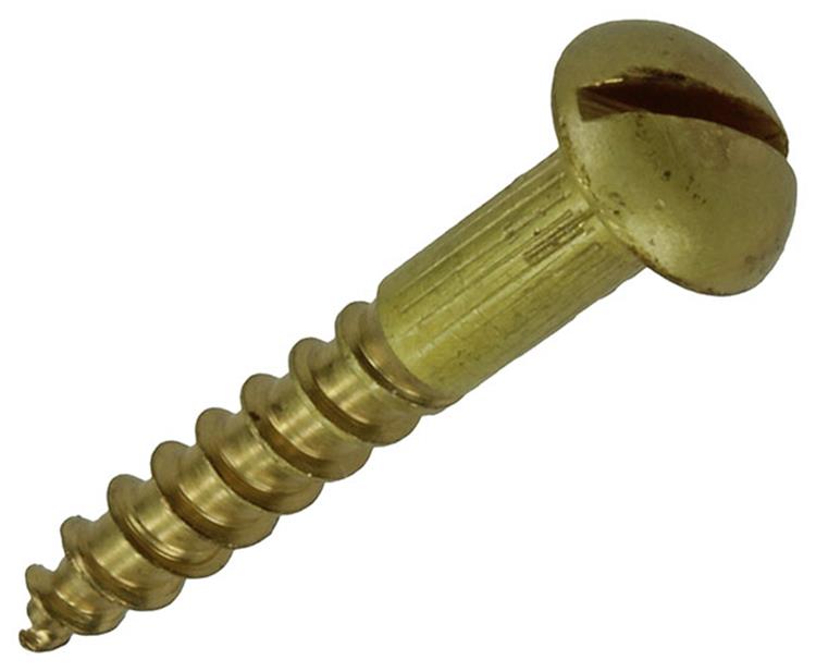 Mack 1019664 - houtschroef bolkop messing 8 st 4,0 x 25 mm | 10 stuks