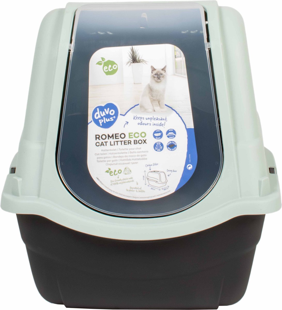 Duvo plus romeo eco kattentoilet 57x39x41cm ice