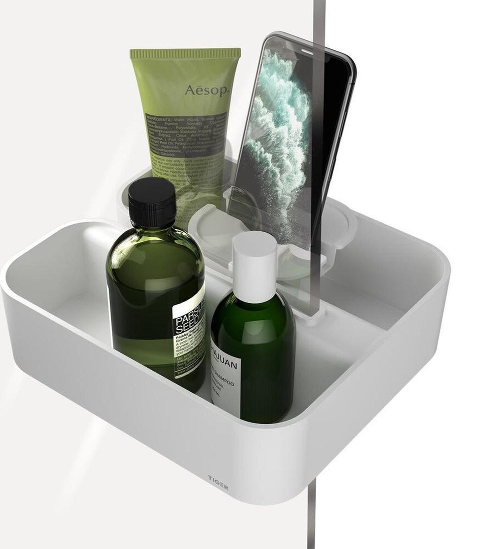 Tiger 2-store - douchemand voor douchewand - zonder boren - wit