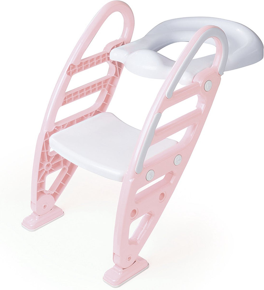 Dolu roze toilettrainer met trapje 7250