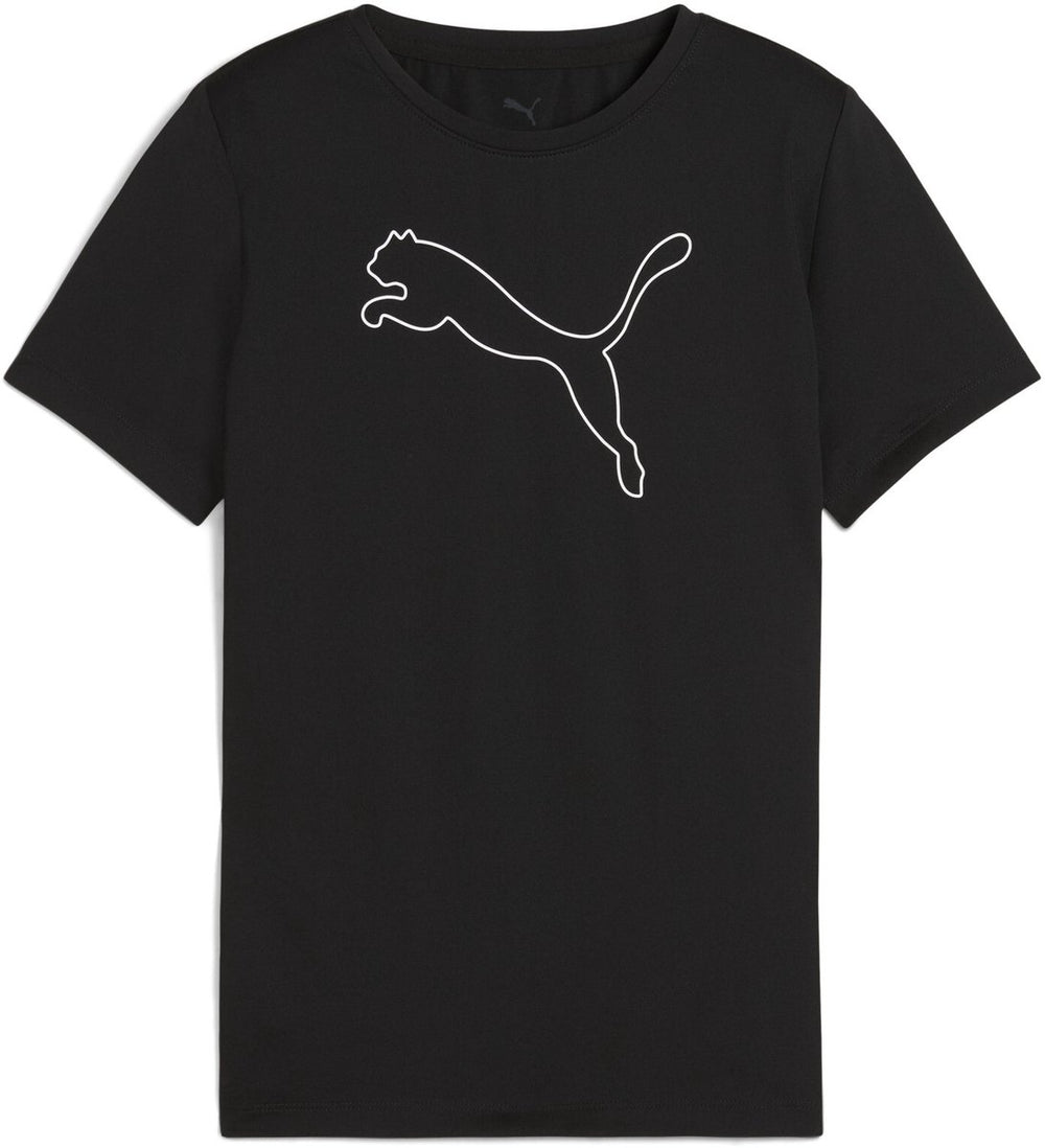 Puma tad ess cat logo tee g meisjes sportshirt - black