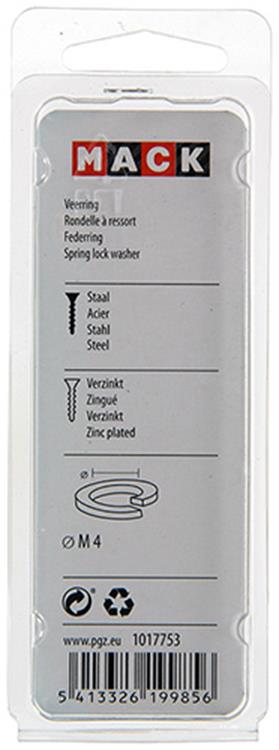 Mack 1017753 - veerring staal verz. 60st m4 | 10 stuks