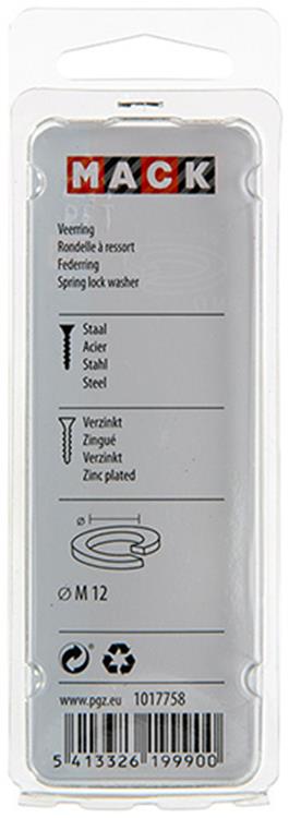 Mack 1017758 - veerring staal verzinkt 12 st m 12 | 10 stuks