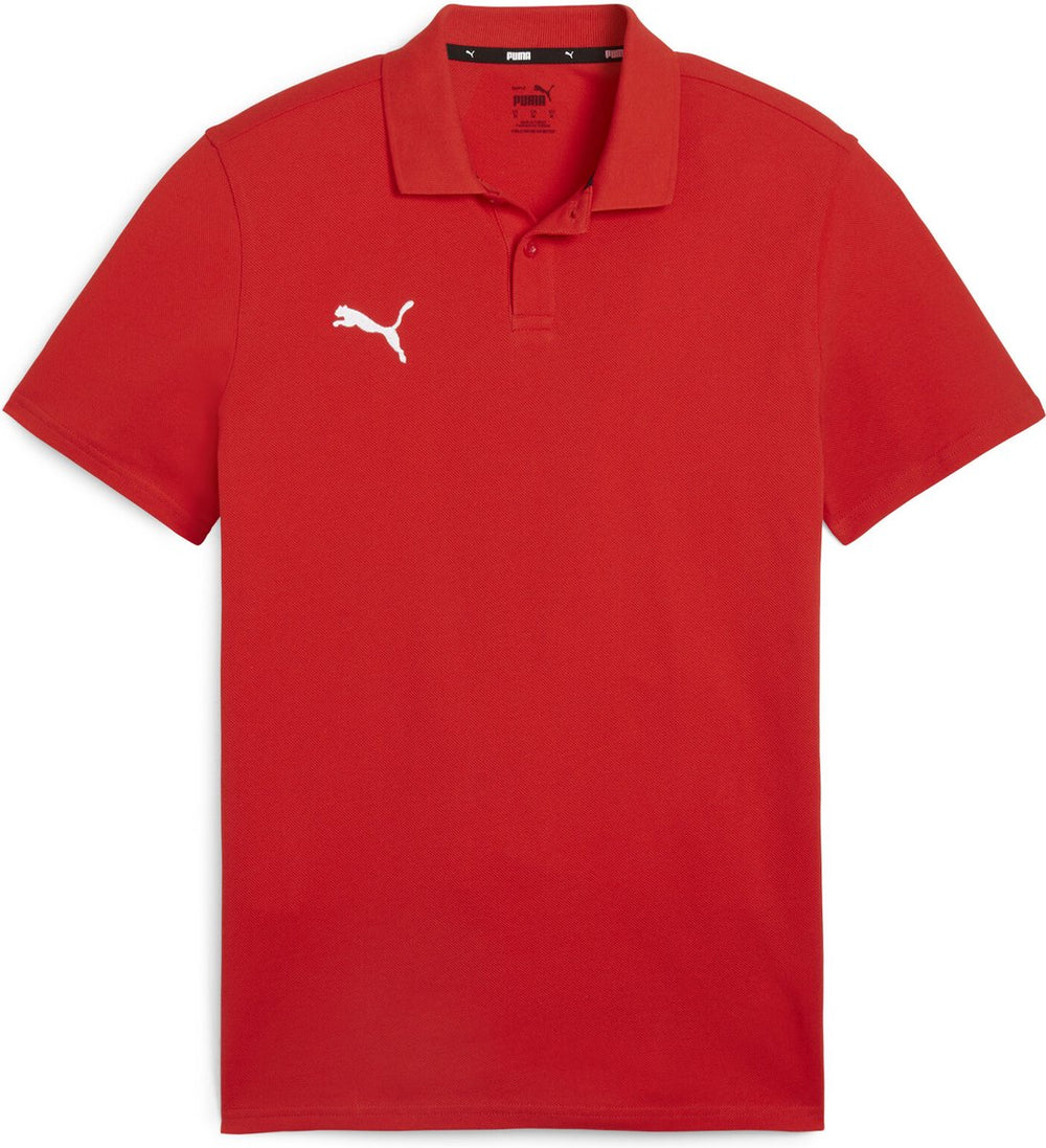 Puma teamgoal casuals polo heren sportshirt - red- white
