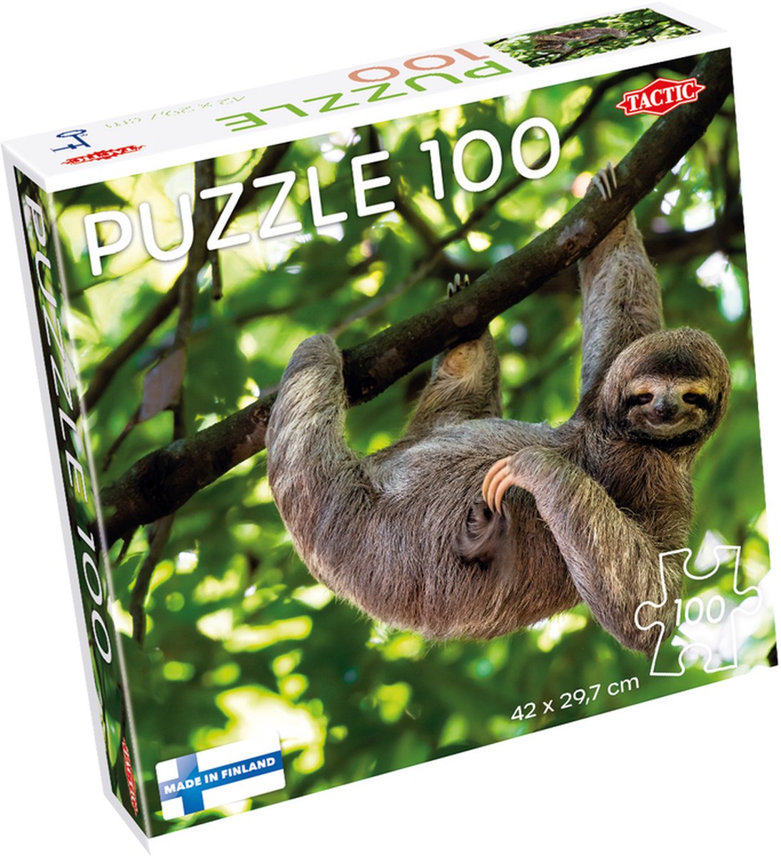 Tactische legpuzzel luiaard hangt aan boom, 100st.