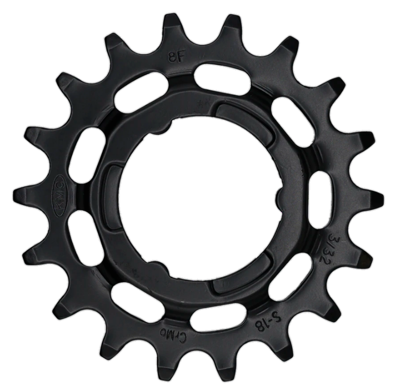 KMC tandwiel Shimano narrow 18T achter zwart