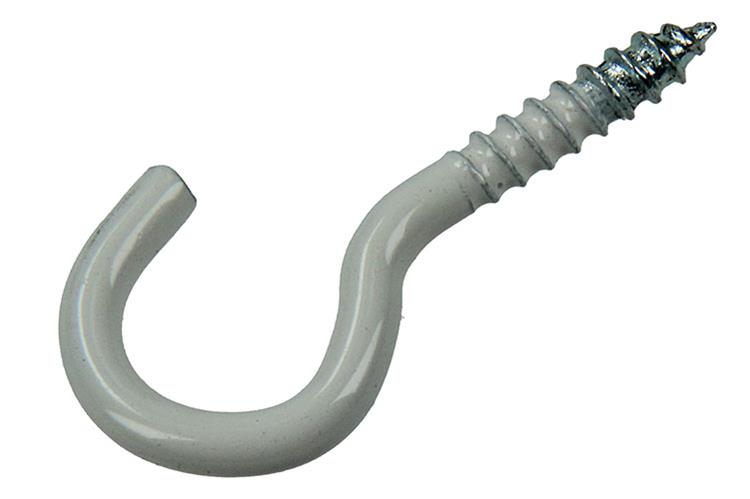 Mack 1017807 - schroefhaak staal wit 5 st 3,5 x 20 mm | 10 stuks