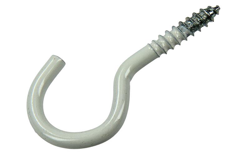 Mack 1017808 - schroefhaak staal wit 4 st 4,0 x 30 mm | 10 stuks