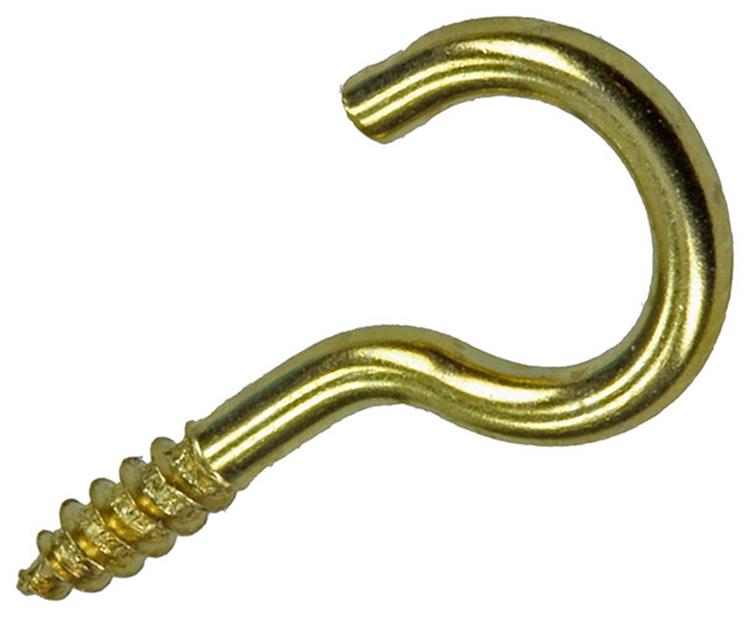 Mack 1019696 - schroefhaak messing 7 st 2,5 x 12mm | 10 stuks