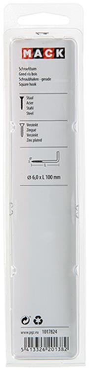 Mack 1017824 - schroefduim staal verzinkt 3 st 6,0 x 100 mm | 5 stuks