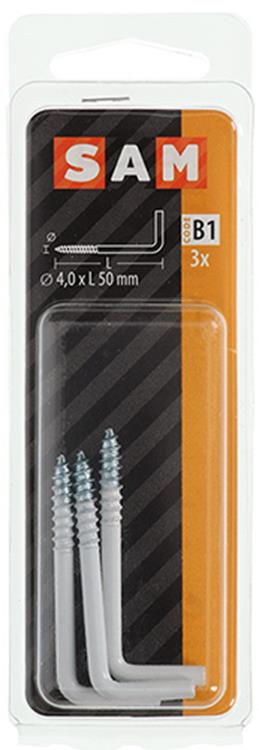 Mack 1017828 - schroefduim staal wit 3 st 4,0 x 50 mm | 10 stuks