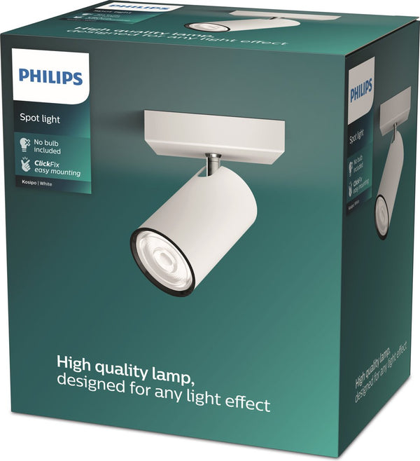 Philips kosipo opbouwspot - 1-lichts - wit