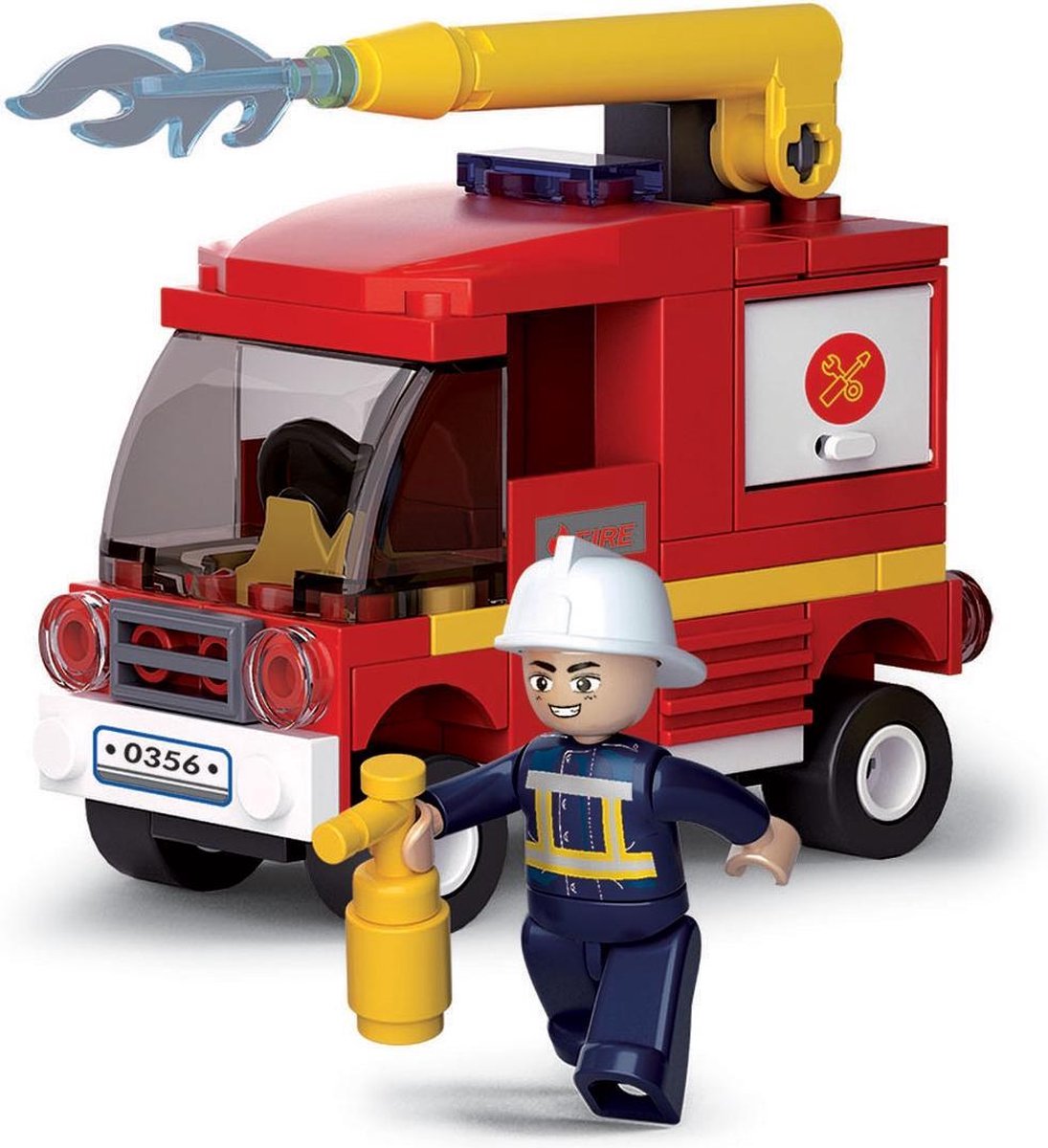 Sluban Fire Brigade Tanker Pumper Construction Toy for Children 6+ Years - Construction Model Building Kit - Building Box with 75 Building Blocks and 1 Minifigure - m38-b0622c