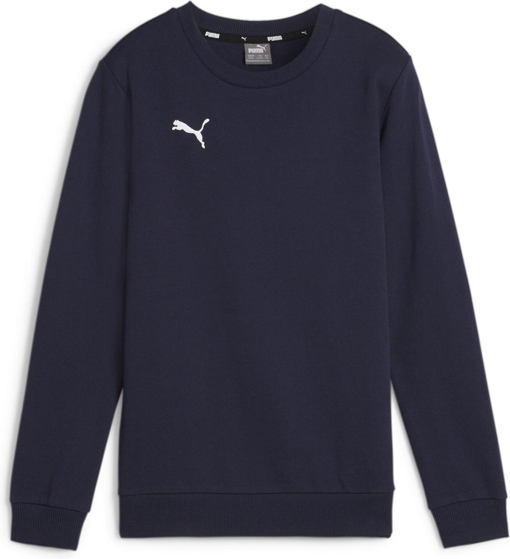 Puma teamgoal casuals crew neck sweat jr jongens sporttrui - navy- white