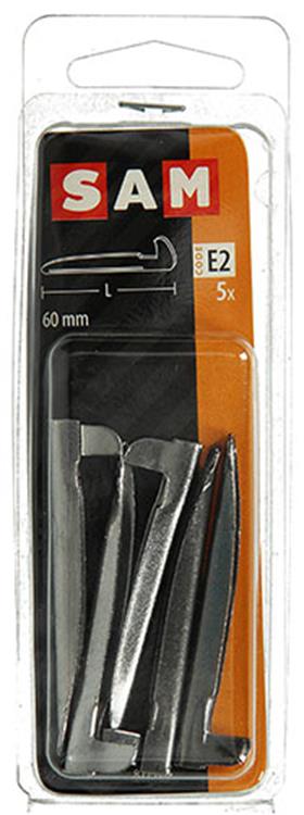 Mack 1019711 - wandhaak staal blauw gehard 5 st 60 mm | 10 stuks
