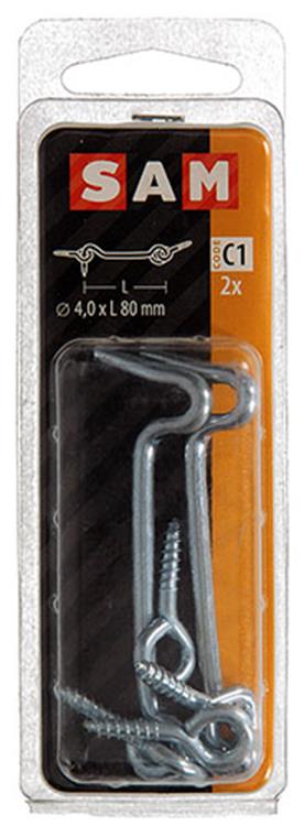 Mack 1017849 - windhaak staal verzinkt 2 st 4,0 x 80 mm | 5 stuks