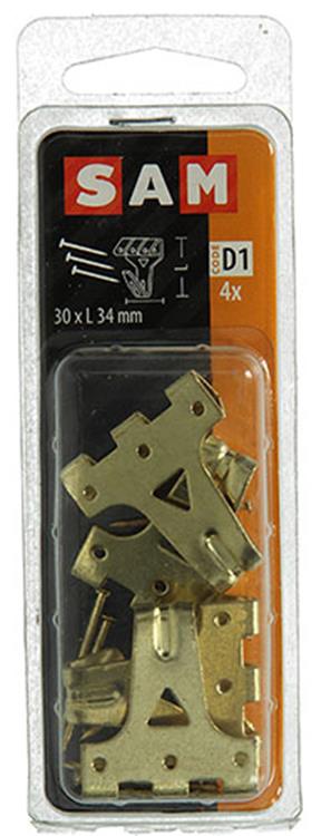 Mack 1017856 - kaderhaak staal vermessingd 4st 30 x 34 mm | 5 stuks